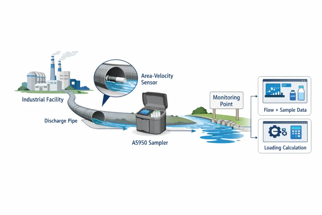 Giám sát xả thải công nghiệp và tải lượng bằng lưu lượng và lấy mẫu tự động Hach AS950