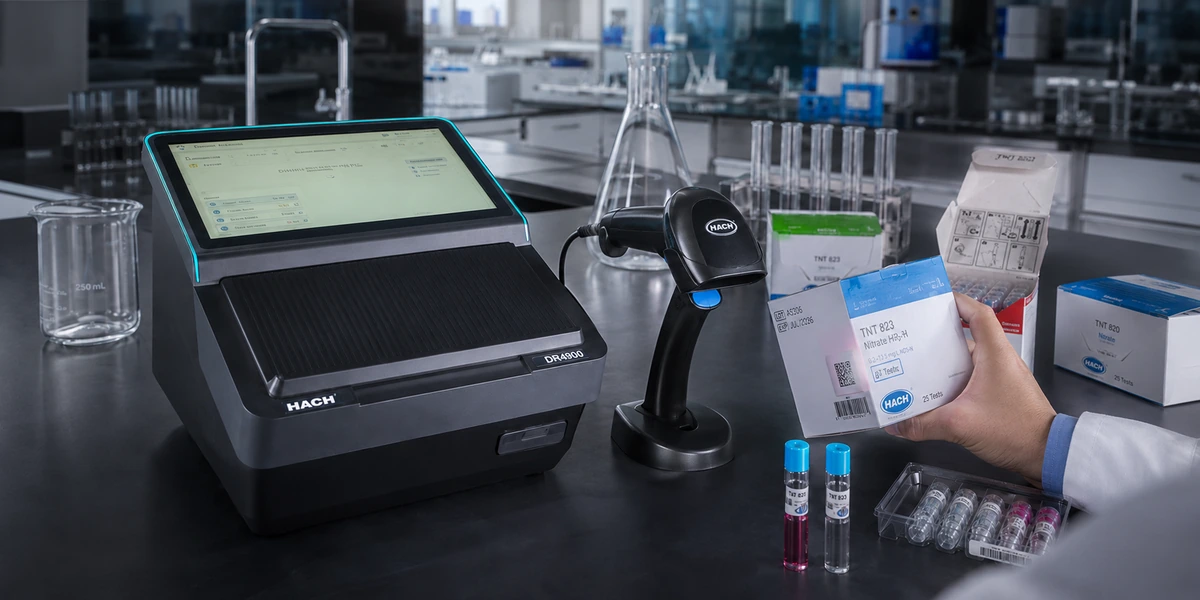 HACH DR4900 quét COA theo lô thuốc thử cho phòng lab QA QC