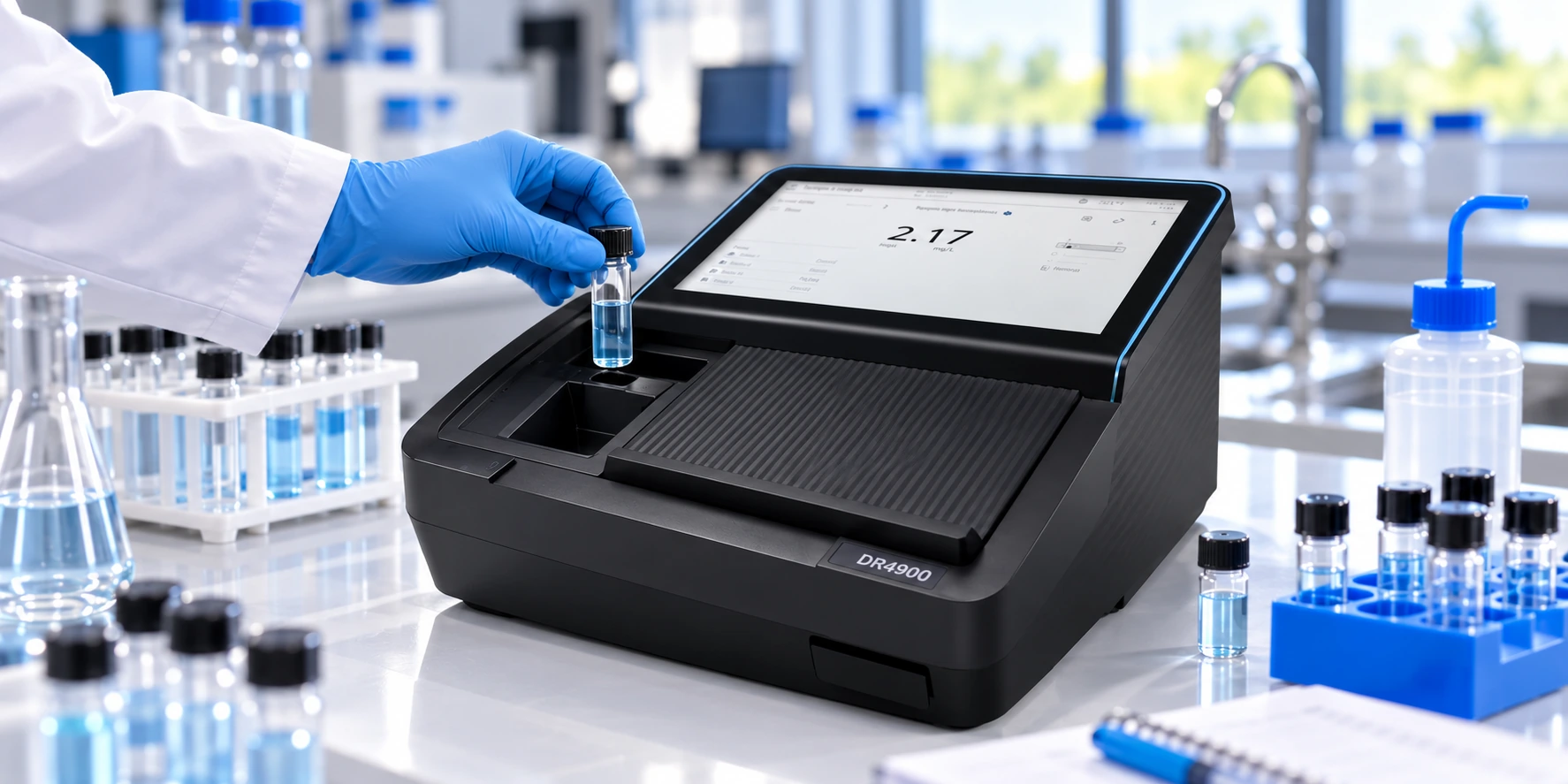 HACH DR3900 trong phòng lab phân tích nước